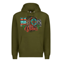 Army Green nana vibes Premium Hoodie - RacoonDesign
