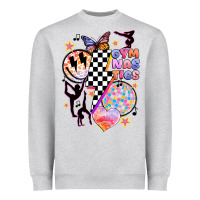 Heather Grey retro gymnastics Heavyweight Sweatshirt - JahusDesignShop