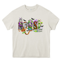 Cream halloween nurse Heavy Core Tee - CowGirlArtShop