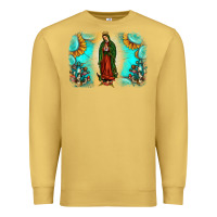 Antique Gold gemstone our lady of guadalupe Premium Sweatshirt - JahusDesignShop