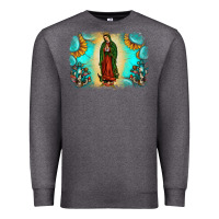 Charcoal Heather gemstone our lady of guadalupe Premium Sweatshirt - JahusDesignShop