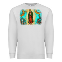 Dove Grey gemstone our lady of guadalupe Premium Sweatshirt - JahusDesignShop
