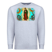 Heather Grey gemstone our lady of guadalupe Premium Sweatshirt - JahusDesignShop
