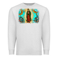 Oatmeal Heather gemstone our lady of guadalupe Premium Sweatshirt - JahusDesignShop