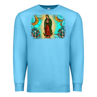Ocean Blue gemstone our lady of guadalupe Premium Sweatshirt - JahusDesignShop