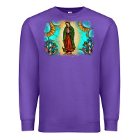 Purple gemstone our lady of guadalupe Premium Sweatshirt - JahusDesignShop