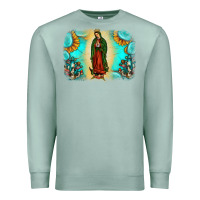Seafoam gemstone our lady of guadalupe Premium Sweatshirt - JahusDesignShop