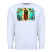 White gemstone our lady of guadalupe Premium Sweatshirt - JahusDesignShop