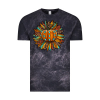 Cloud Black pumpkin sunflower Vintage Tee - RanaPortraitStore