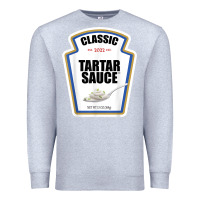 Heather Grey tartar sauce condiment diy halloween costume matching group t shirt Premium Sweatshirt - baoMotion