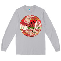 Moon Dust african fabric pattern round earrings 2 Long Sleeve Tee - BundleAndBundleShop