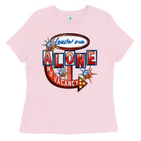 Bubblegum Pink Leave me alone anti Valentine's Day Ladies Tee - FaDigitalArtStudio