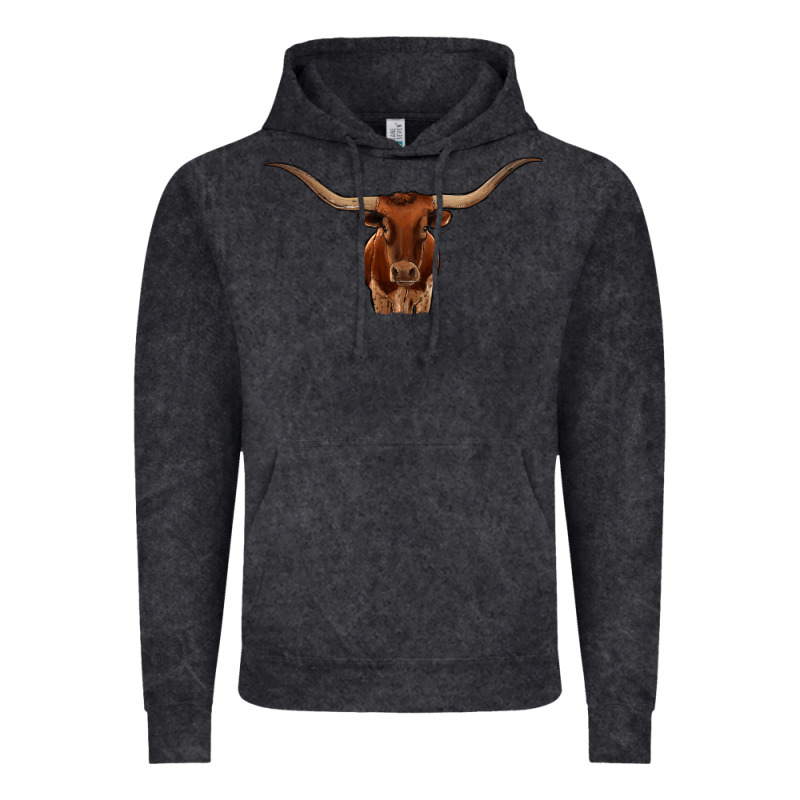 Texas Longhorn Illustration Vintage Hoodie by CowhideDigitalArt | Teevron