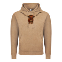 Vintage Coffee texas longhorn illustration Vintage Hoodie - CowhideDigitalArt