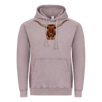 Vintage Zinc texas longhorn illustration Vintage Hoodie - CowhideDigitalArt