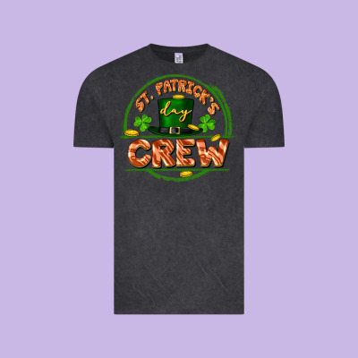 St. Patrick's Day Crew Vintage Tee Designed By Fadigitalartstudio