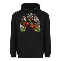 Black rodeo cowboy rainbow Heavyweight Hoodie - JahusDesignShop