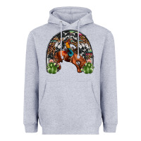 Heather Grey rodeo cowboy rainbow Heavyweight Hoodie - JahusDesignShop