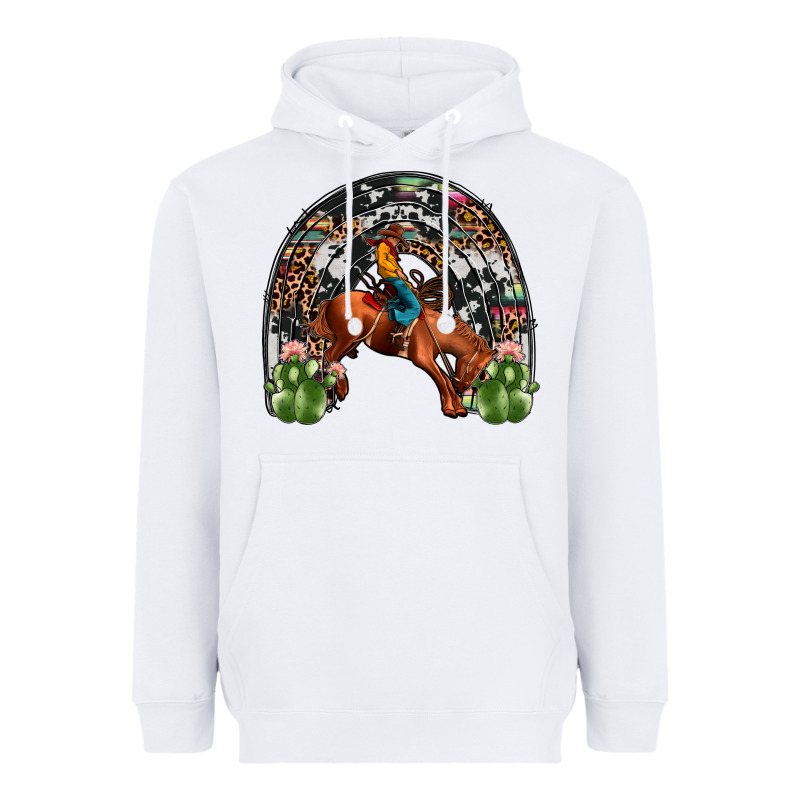 Rodeo Cowboy Rainbow Heavyweight Hoodie by JahusDesignShop | Teevron