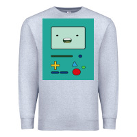 Heather Grey adventure time game bmo cover funny Premium Sweatshirt - baoMotion