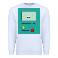 White adventure time game bmo cover funny Premium Sweatshirt - baoMotion