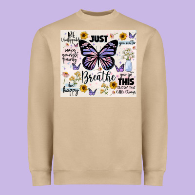 Just Breathe Heavyweight Sweatshirt Designed By Jahusdesignshop