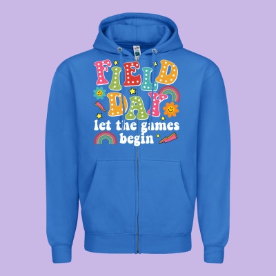 Field Day Let The Games Begin Zipper Hoodie Designed By Jahusdesignshop