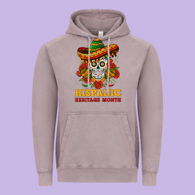 Sombrero Skull Heritage Vintage Hoodie Designed By Bundleandbundleshop
