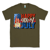 Army Green Happy 4th of july gnome Classic Tee - CowGirlArtShop