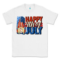 White Happy 4th of july gnome Classic Tee - CowGirlArtShop