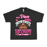 Pigment Black As A Pisces Girl I Was Born With My Heart On My Sleeve And A Mouth Urban Heavy Tee - Jasminsmagicworld