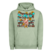 Pigment Oil Green show mom pig Urban Hoodie - RanaPortraitStore