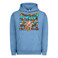 Pigment Pebble Blue show mom pig Urban Hoodie - RanaPortraitStore