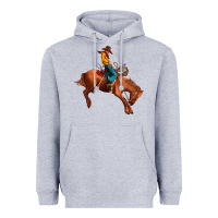 Heather Grey cowboy rodeo Heavyweight Hoodie - JahusDesignShop