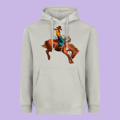 Cowboy Rodeo Heavyweight Hoodie Designed By Jahusdesignshop