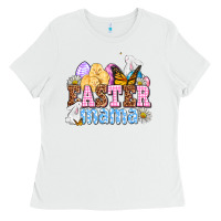 White Easter mama Ladies Tee - OliviaCreatesArt