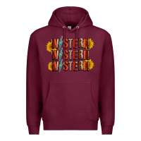 Burgundy western sunflower Premium Hoodie - RacoonDesign