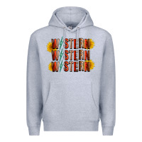 Heather Grey western sunflower Premium Hoodie - RacoonDesign