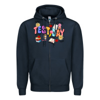 Navy test day Zipper Hoodie - JahusDesignShop