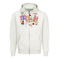 Oatmeal Heather test day Zipper Hoodie - JahusDesignShop