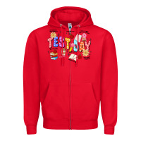 Red test day Zipper Hoodie - JahusDesignShop