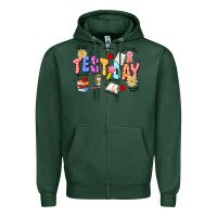Sports Green test day Zipper Hoodie - JahusDesignShop