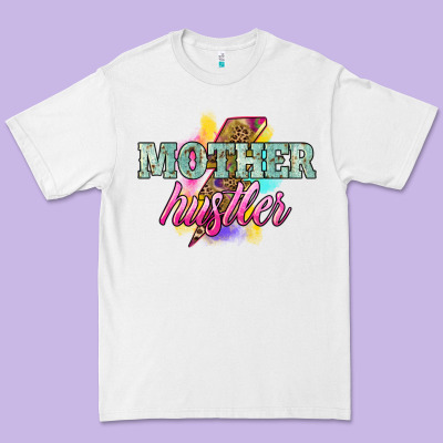 Mother Hustler Lightning Bolt Mother's Day Premium Tee Designed By Howdyjamesfarm