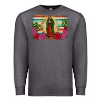 Charcoal Heather western our lady of Guadalupe Premium Sweatshirt - JahusDesignShop