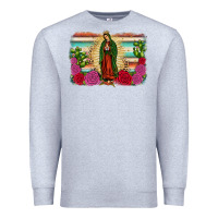 Heather Grey western our lady of Guadalupe Premium Sweatshirt - JahusDesignShop