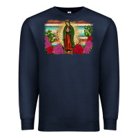 Navy western our lady of Guadalupe Premium Sweatshirt - JahusDesignShop