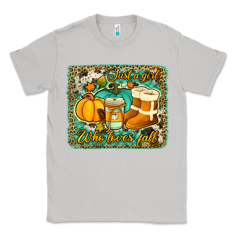 Just A Girl Who Loves Fall Background Classic Tee by Jasminsmagicworld | Teevron