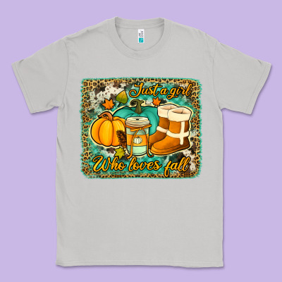 Just A Girl Who Loves Fall Background Classic Tee Designed By Jasminsmagicworld