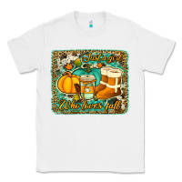 White just a girl who loves fall background Classic Tee - Jasminsmagicworld