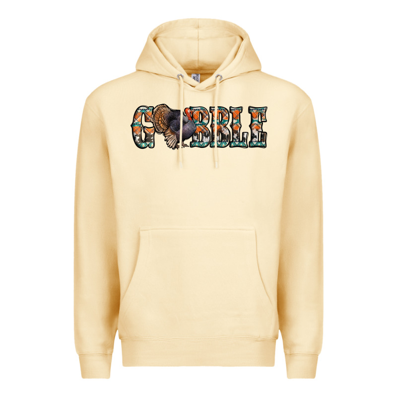 Gobble Thanksgiving Turkey Premium Hoodie by Jasminsmagicworld | Teevron